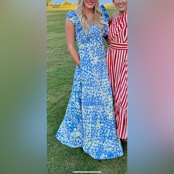 Sika blue/light yellow dress - Picture 2 of 4